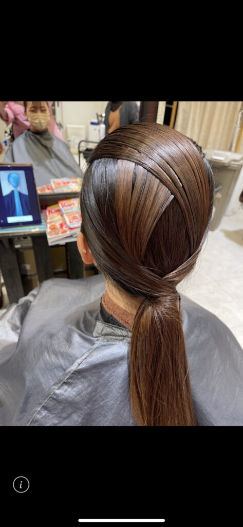 ヘアセットの練習